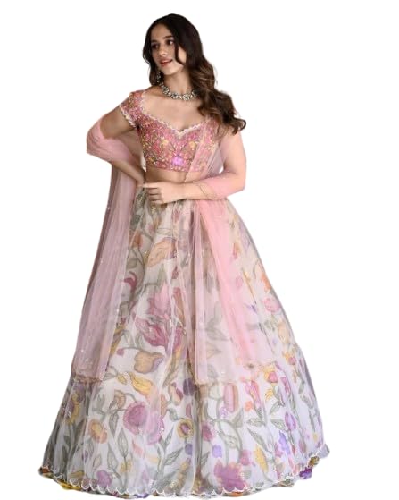 infloura Lehenga Choli For Womens And Girls Chinon Silk Printed With Fully Stiched Blouse And Canvas and Can Can-picture-53