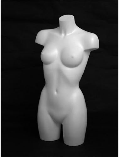 The Shopfitting Shop WHITE Female Lingerie Swimwear Fashion Display Mannequin Bust Complete With Metal Floor Stand