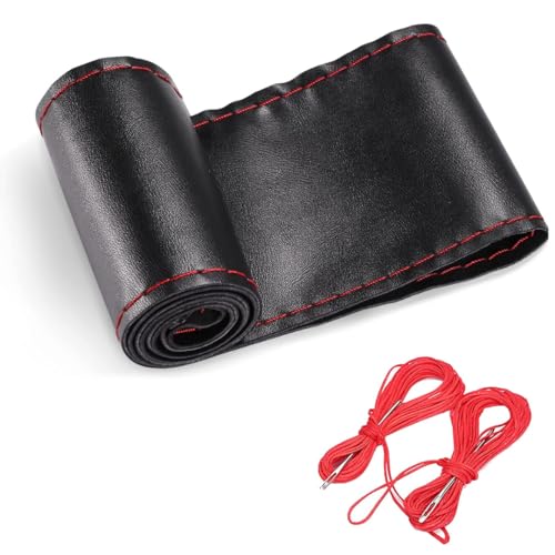 Funda de Volante de Coche Universal Cosida - Cubre Volante Coche de Cuero
