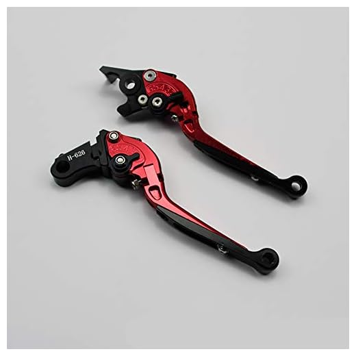 ZZYE Kopplingsspak, vikbar justering CNC korta spakar bromskoppling ersättning för Honda GROM MSX 125 2013-2015, SV01, röd