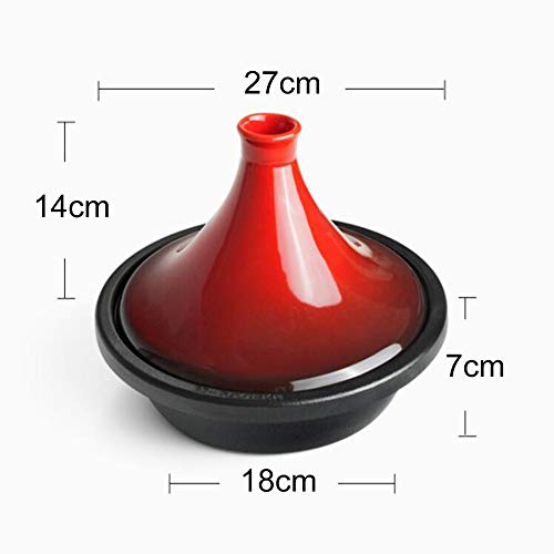 Tagines Original Moroccan, Cooking Pot Enameled Cast Iron Suitable For 1-4 People,Orange #TOP4