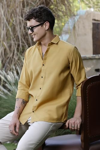 Image of Zilcon Linen Shirts for Men Casual Button Down Long Sleeve Shirt Solid Summer Beach Hawaiian Shirts
