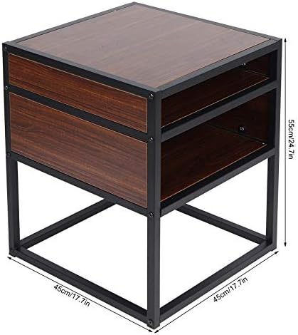 Zerodis Side Table, End Table Melamine Sofa Table for Living Room for Office for Bedroom