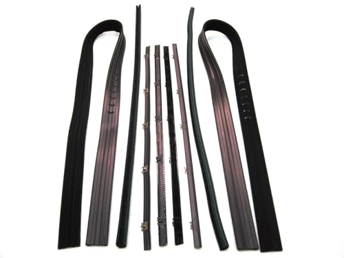 Mechanics Choice Set for Chevrolet C10 Pickup (1967-1972) Complete Door Window Glass Seal Kit - Driver and Passenger Side Belts with Vents