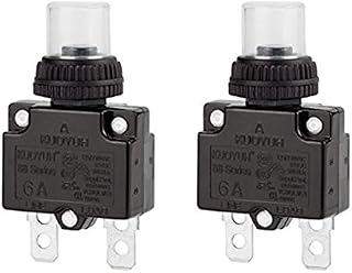 Circuit Breaker,DIYhz Thermal Overload Circuit Breaker 88 Series 6A 32V DC 125/250VAC 50/60Hz