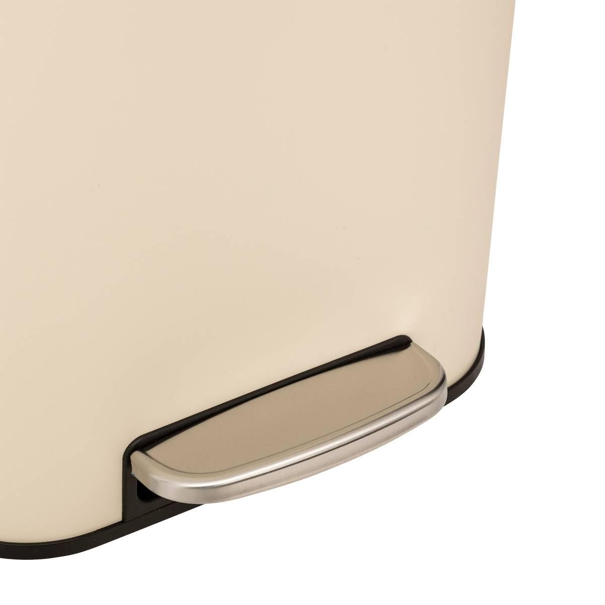 5five - poubelle delta en métal beige 30l