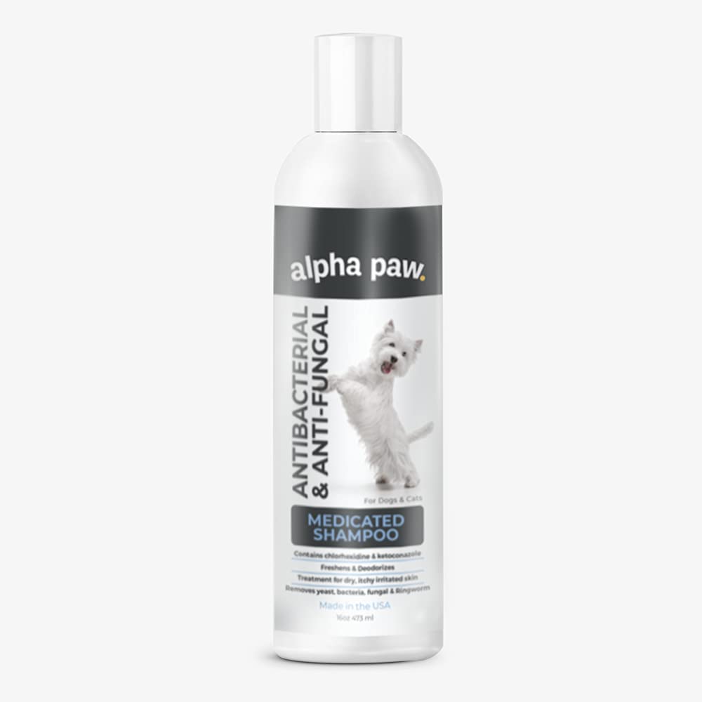 Antibacterial & Antifungal Shampoo For Dogs & Cats Contains Ketoconazole & Chlorhexidine Dog