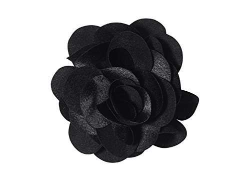 Anna Belen Girls"Fleur" Medium Flower Hair Clip O/S Black