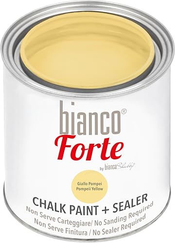 Bianco Forte - Pompeii Yellow - (250ml) All-in-One Chalk Paint & Sealer: Most Durable Furniture, Cabinet, Wall & Door Paint – Fast Drying, Interior/Exterior, Matte Finish, Easy Application