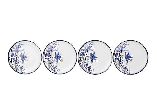 Sara Miller Anniversary Set of 4 Decorated Plates, RPET