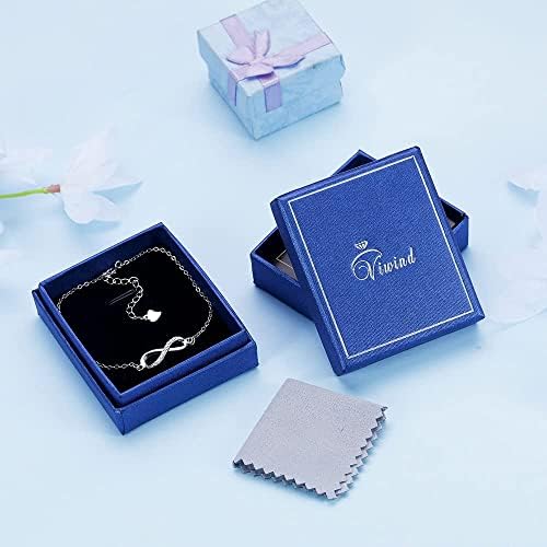 Viwind silver bracelet for women 925 Sterling Silver Infinity Heart Bracelet Friendship Bracelet with Jewellery Gifts Box for Her Women Wife Mum Christmas Gift Anniversary Birthday