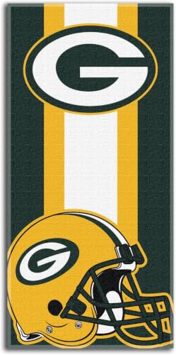 Image of Northwest NFL Green Bay Packers Unisex-Adult Beach Towel, Cotton, 30 inch x 60 inch, Zone Read (Pack of 6)