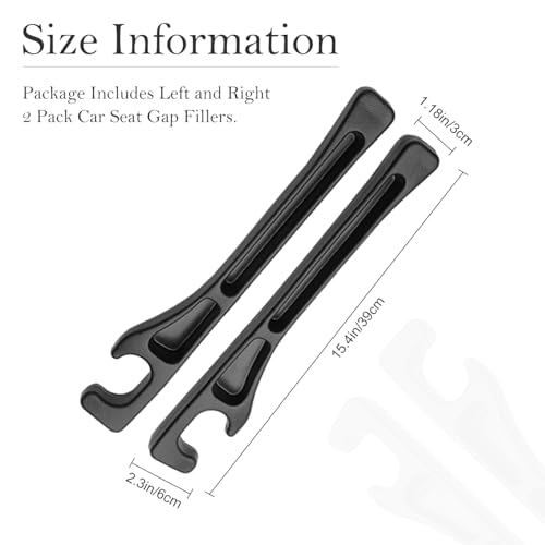 Car Seat Gap Filler 2-Pack, Universal Elastic Soft Foam Seat Gap Plug – Fills Gap Between Seat & Console, Drop-Proof Guard for Phones, Keys & Cards, Fits Cars, SUVs, Trucks & Sedans - Image 5