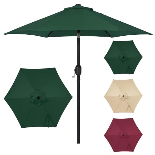 SogesHome 7.4ft/8.7ft Patio Umbrella Outdoor with Push Button Tilt and Crank…