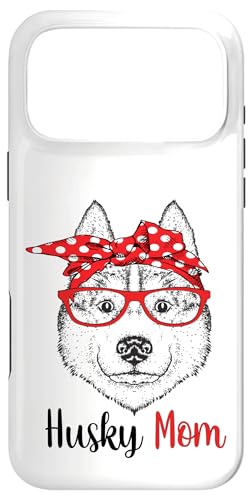 Funny Womens Girls Red Glasses Siberian Husky Dog Lover �X�}�z�P�[�X iPhone 17 Pro Max �p