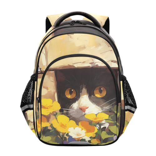 Sac pour tout-petits motif chat noir parfait pour l'école et sorties