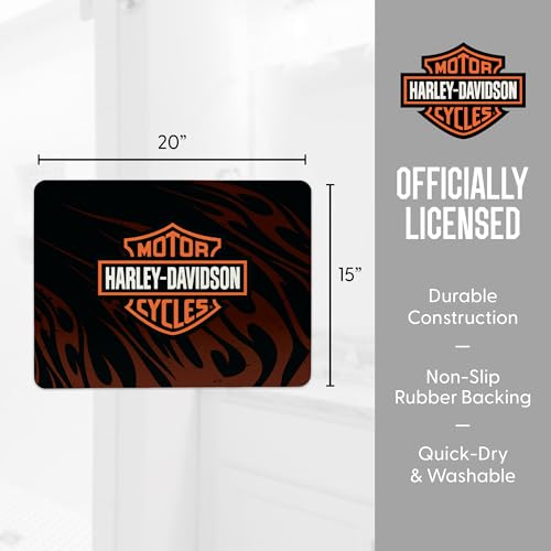 Northwest Harley-Davidson Grunge Flames Mouse Pad, Officially Licensed Non-Slip Desk Mat, Soft Surface Computer Accessory for Home or Office, PVC Foam, 15 x 20 in by Northwest - Image 3