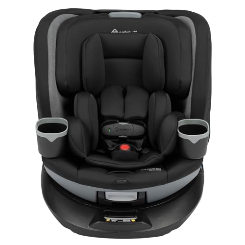 Safety 1st Turn and Go – Siège auto convertible tout-en-un rotatif à 360° DLX, 10 ans d'utilisation, face à l'arrière pour rehausser, inclinaison sans effort, clip de poitrine magnétique SecureTech™ –