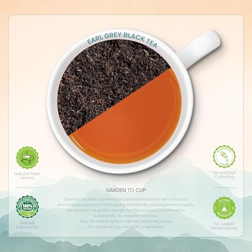 Image of Dabri Earl Grey Black Tea 32 Pyramid Dip Tea Bags Combo |Pack of 2 x 16 Tea Bags Each |Premium Black Tea With Pure Natural Bergamot Extract |Refreshing and Hydrating |No Preservatives |Garden to Cup