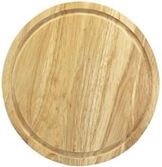 Concept4u Wooden Bread Board Round 28cm Kitchen Chopping Food Veg Bread Meat Fruit Cheese Tools Strong 28cm Cheese Tools