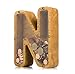 Personalized Wooden Piggy Bank LETTER for Boys Girls Adults - Durable Oak Wood Coin Banks 3 SIZES to Choose From - Kids Nursery Decor Engraved Money Box - Christmas Baby Shower Gift (Letter N)