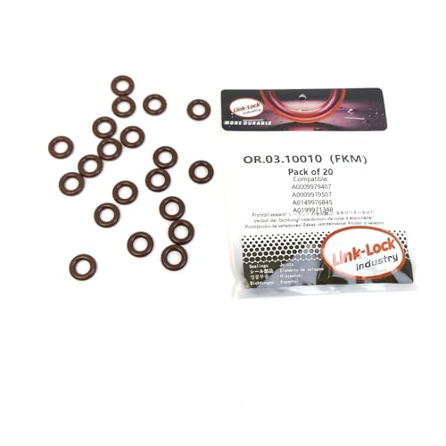 LINK-LOCK 20PCS OR.03.10010 FKM Viton Sealing O-Ring Kit of Fuel Injector A0009979407 A0009979507 A0149976845 A0199971348 035906149A 06A906145 WHT005422B for MERCEDES-BENZ-M156 M272 for Audi