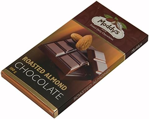 Moddy'S Dark Almond Chocolate Bar, 100 Grams