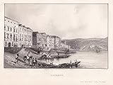 aschach österreich  Aschach - Aschach a.d. Donau Oberösterreich Ansicht view Stahlstich steel engraving incisione antique print