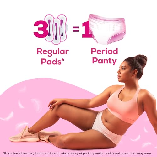 Image of Evereve Super Soft Period Panty For Girls & Women, (L-XL), 10 Pcs, 360 Degree Overnight Coverage, Ultra-Soft Top Layer, High Absorbency For Heavy Flow, Maternity Postpartum Disposable Panty