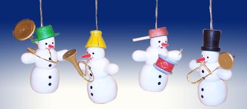 Baumbehang Christmas tree decoration tree decoration Seiffen snow man quartet 6cm Erzgebirge NEW
