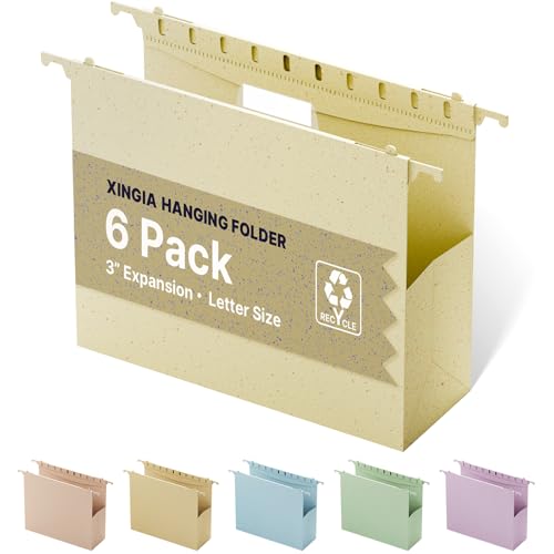 XINGIA Extra Capacity Letter Size File Folders Hanging with Tabs,3