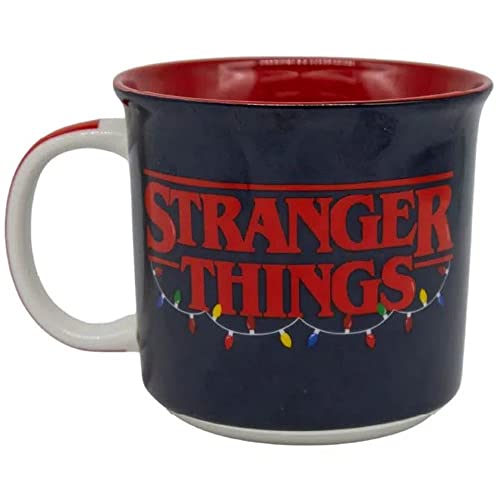 Caneca Porcelana Stranger Things Luzes 350ml Presente