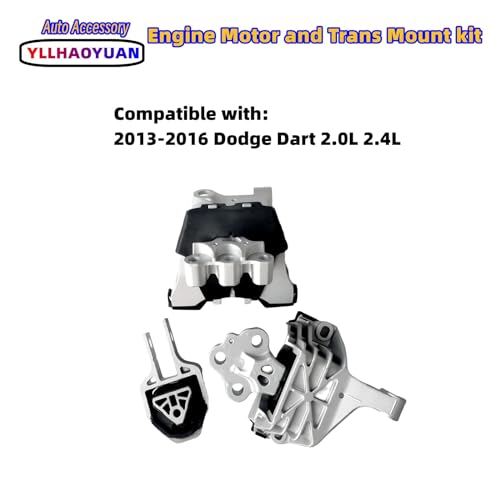 Yllhaoyuan Complete Set of 3 Motor Mounts for 2013-2016 Dart 2.0L 2.4L - Replaces A5674, A5823, A5690, 68081488AH - Reduces Engine Vibration by Yllhaoyuan - Image 2
