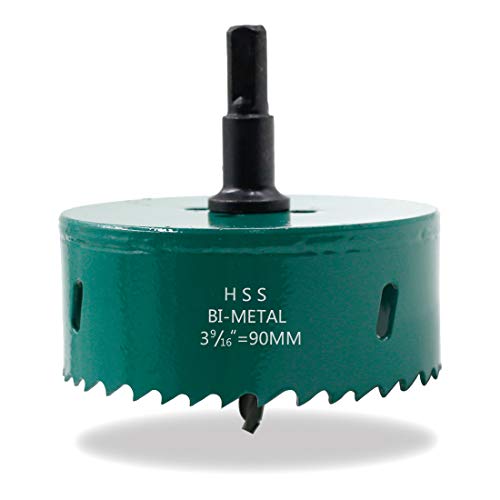 Image of 90mm /3.5 inch Hole Saw BI-Metal Heavy Duty Hole Cutter for Wood Cornhole Boards, Wood, Plastic, Drywall and Metal Sheet