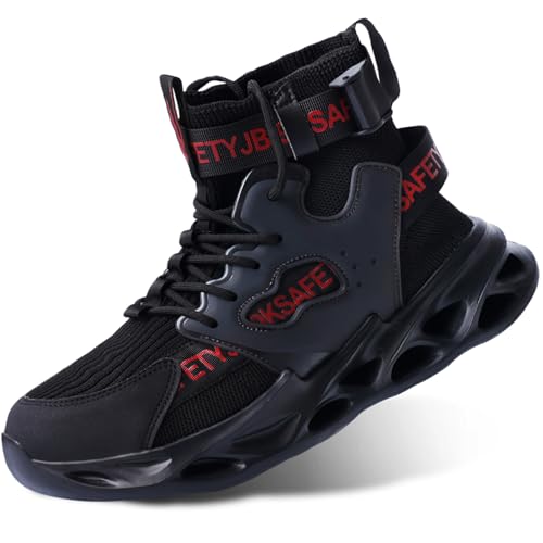 Image of Nutropa Steel Toe Boots for Men, Lightweight Safety Work Shoes, Comfortable Breathable Composite Toe Boots Slip-Resistant Indestructible Shoes