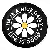 Life is Good. Have a Nice Daisy Coin Tire Cover, Jet Black (28')