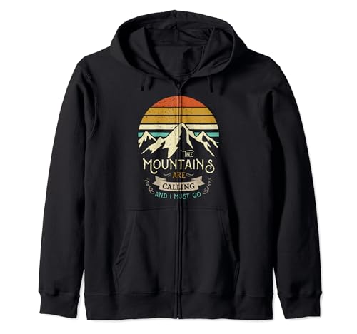 Las montañas me llaman y debo ir a LA MONTAÑA, LA NATURALEZA Sudadera con Capucha