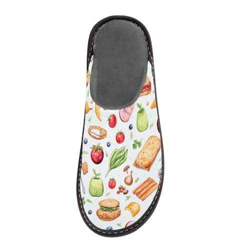 Dessert Fruit Fuzzy Slippers Soft Home Bedroom Slippers for Women Men House Shoes3