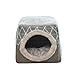 Mipcase Pet Cat Bed Space Capsule Pet Bed Cat Bed Puppy House Foldable Nest Creative Half- Closed Four Seasons Cat Sleeping Bed (Grey, Size L)