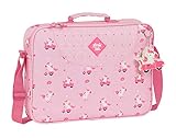 safta Glow Lab, Bolso maletín para Niñas, Rosa Claro, Cartera extraescolares