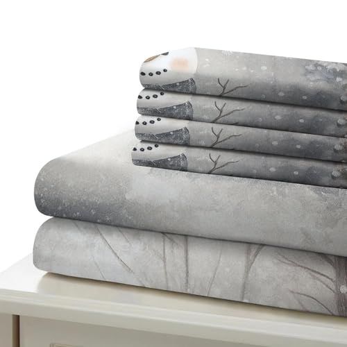Parure de lit douce en microfibre durable impression 3D flocon de neige - 7