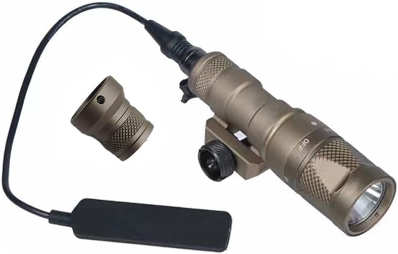 Nylon PEQ15/L-5C Box Aiming Laser Sight(with IR Laser + Red/Green/Blue Laser+Strobe LED Flashlight), &M300W White Flashlight,&Ne Modular Dual Wire Remote Pressure Switch (SF+2.5) Set,Tan