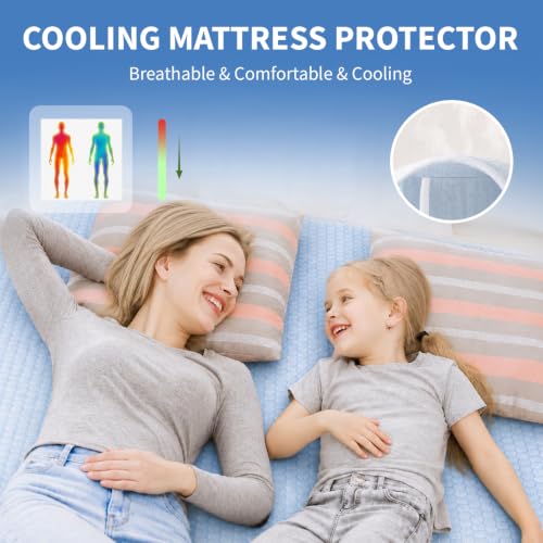 Image of Safe and Sound Waterproof Mattress Protector - Breathable Noiseless - Oeko-TEX Machine Washable - Fits 8-18 inch Deep Pockets Mattress Cover Cooling Twin