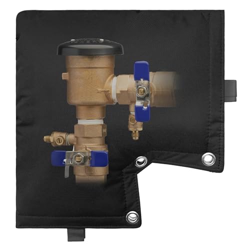 Outdoor Faucet Cover for Winter, Water Pipe Insulation Cold Weather, Insulated Backflow Preventer Cover Freeze Protection