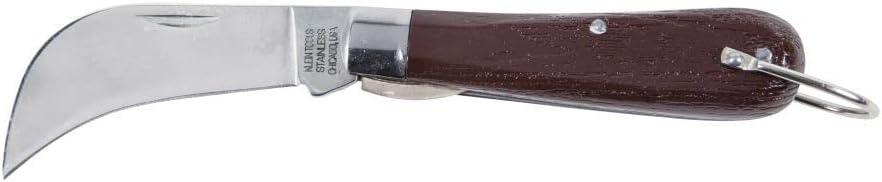 Klein Tools 1550-4 Pocket Knife, Electricians Knife with Carbon Steel 3-Inch Hawkbill Slitting Blade