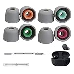 LIVDORA 4 Pair Replacement Ear Tips for Sony WF-1000XM5, WF-1000XM4 Earphones, Includes Silicone Earbuds Set & 5 in 1 Cleaner Kit for Sports & Travel (Gray)