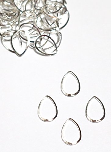 �yjewel�z���^���t���[���p�[�c ����� �S�[���hor�V���o�[ 10������(�J�[�u�t��) (�e�B�A�h���b�v(M) 9mm×6.5mm, �V���o�[)