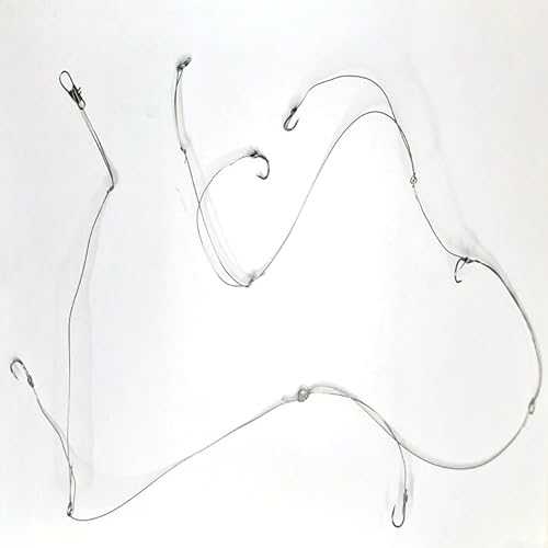 خطافات صيد سبها 5 خطافات مربوطة بسلك معدني، 4 قطع