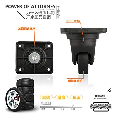 Luggage Wheel,Luggage Suitcase Wheels, 360 Degree Swivel Luggage Mute Wheel Suitcase Replacement Repair Wheels Parts Spinner (W018#)3