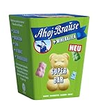 Frigeo Ahoj-Brause Superbär Vorratsbox – Brause-Spaß mit Mineralien & Vitamin C – Banane, Waldmeister, Kirsch und Blaubeer – Prickelnde Nascherei für die ganze Familie (18 x 125 g)